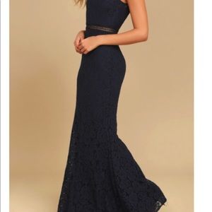 Lulu's Dresses - Lulus Music of the Heart Navy Blue Lace Maxi Dress Lulu's Dresses - Lulus Music of the Heart Navy Blue Lace Maxi Dress